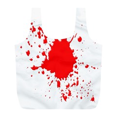 Red Blood Splatter Full Print Recycle Bags (l)  by Mariart