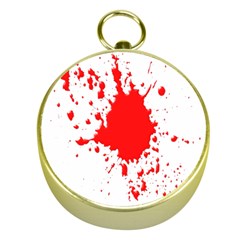 Red Blood Splatter Gold Compasses by Mariart