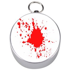 Red Blood Splatter Silver Compasses by Mariart