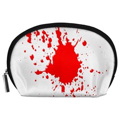 Red Blood Splatter Accessory Pouches (large)  by Mariart