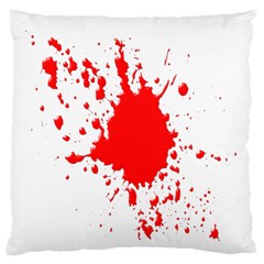 Red Blood Splatter Large Flano Cushion Case (one Side) by Mariart