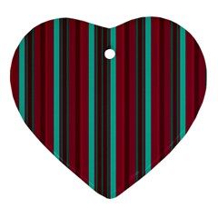 Red Blue Line Vertical Ornament (heart)