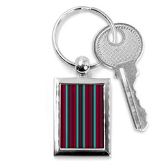 Red Blue Line Vertical Key Chains (rectangle) 