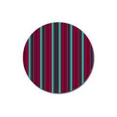 Red Blue Line Vertical Magnet 3  (round)