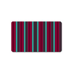 Red Blue Line Vertical Magnet (name Card) by Mariart