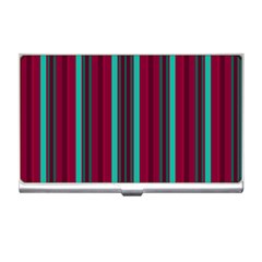 Red Blue Line Vertical Business Card Holders by Mariart