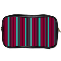 Red Blue Line Vertical Toiletries Bags