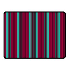 Red Blue Line Vertical Fleece Blanket (small)