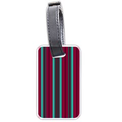 Red Blue Line Vertical Luggage Tags (one Side)  by Mariart