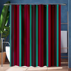 Red Blue Line Vertical Shower Curtain 60  X 72  (medium)  by Mariart