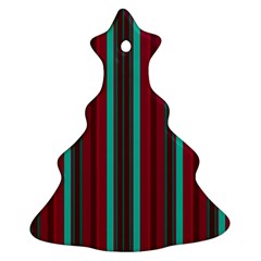 Red Blue Line Vertical Ornament (christmas Tree)  by Mariart