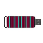 Red Blue Line Vertical Portable USB Flash (Two Sides) Front