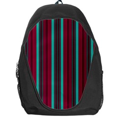 Red Blue Line Vertical Backpack Bag by Mariart