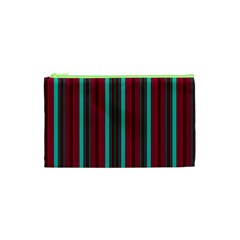 Red Blue Line Vertical Cosmetic Bag (xs)