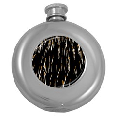 Rain Cigarettes Transparent Background Motion Angle Round Hip Flask (5 Oz) by Mariart