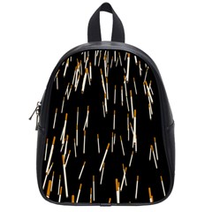 Rain Cigarettes Transparent Background Motion Angle School Bag (small) by Mariart