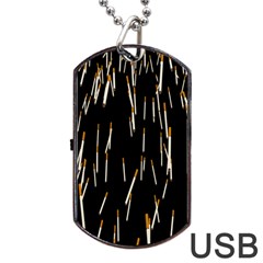 Rain Cigarettes Transparent Background Motion Angle Dog Tag Usb Flash (one Side) by Mariart