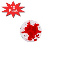 Red Blood Transparent 1  Mini Buttons (10 Pack)  by Mariart