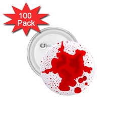 Red Blood Transparent 1 75  Buttons (100 Pack) 