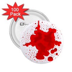 Red Blood Transparent 2 25  Buttons (100 Pack) 