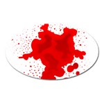 Red Blood Transparent Oval Magnet Front