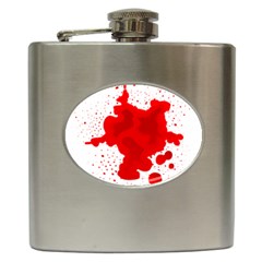 Red Blood Transparent Hip Flask (6 Oz) by Mariart