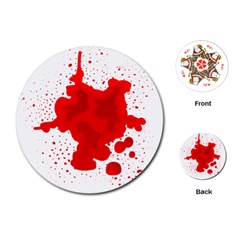 Red Blood Transparent Playing Cards (round)  by Mariart