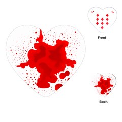 Red Blood Transparent Playing Cards (heart)  by Mariart