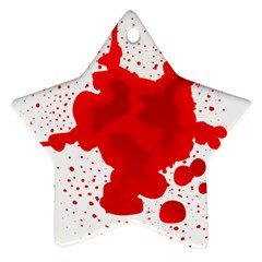 Red Blood Transparent Star Ornament (two Sides)