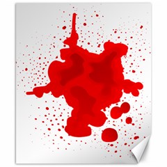 Red Blood Transparent Canvas 8  X 10 