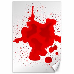 Red Blood Transparent Canvas 20  X 30  