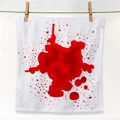 Red Blood Transparent Face Towel