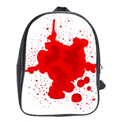 Red Blood Transparent School Bag (large) by Mariart