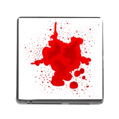 Red Blood Transparent Memory Card Reader (square)