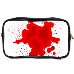 Red Blood Transparent Toiletries Bags by Mariart