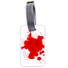 Red Blood Transparent Luggage Tags (one Side)  by Mariart