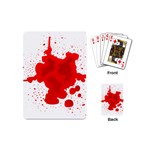 Red Blood Transparent Playing Cards (Mini)  Back