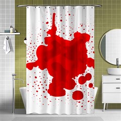 Red Blood Transparent Shower Curtain 48  X 72  (small) 