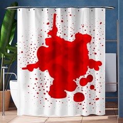 Red Blood Transparent Shower Curtain 60  X 72  (medium)  by Mariart