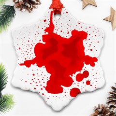 Red Blood Transparent Ornament (snowflake)