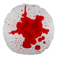 Red Blood Transparent Large 18  Premium Round Cushions