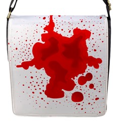 Red Blood Transparent Flap Messenger Bag (s)