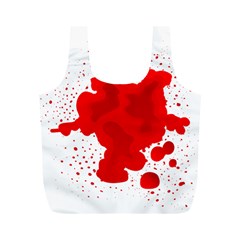 Red Blood Transparent Full Print Recycle Bags (m) 