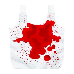 Red Blood Transparent Full Print Recycle Bags (l) 