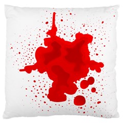 Red Blood Transparent Standard Flano Cushion Case (one Side)