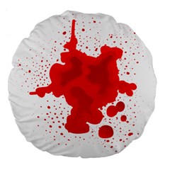 Red Blood Transparent Large 18  Premium Flano Round Cushions