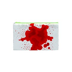 Red Blood Transparent Cosmetic Bag (xs) by Mariart