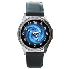 Hole Space Galaxy Star Planet Round Metal Watch by Mariart