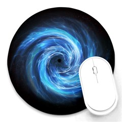 Hole Space Galaxy Star Planet Round Mousepads