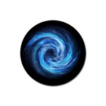 Hole Space Galaxy Star Planet Rubber Coaster (Round)  Front